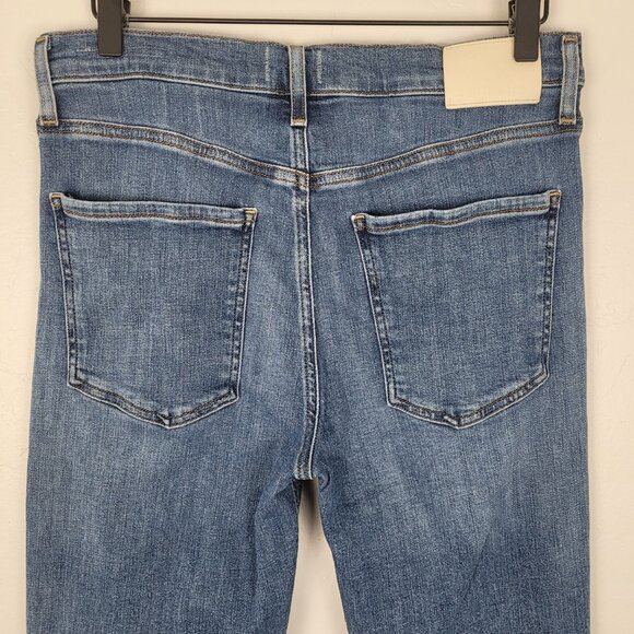 Citizens Of Humanity Isola Straight Crop Jeans Stretch Raw Hem Blue Size 29 - Picture 7 of 16